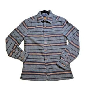 The Territory Ahead Wool Blend Southwest Blanket Stripe Serape Shacket Size S‎
